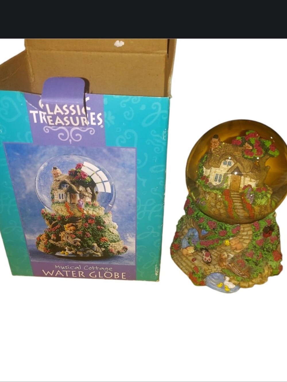 Classic Treasures Musical Cottage Water Globe